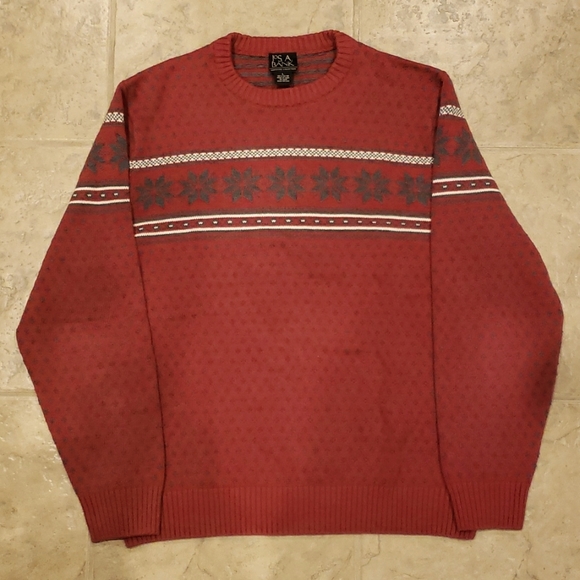 Jos. A. Bank Snowflake Holiday Crewneck Sweater - Picture 2 of 6